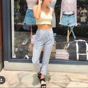 Brandy Melville blue and white pants